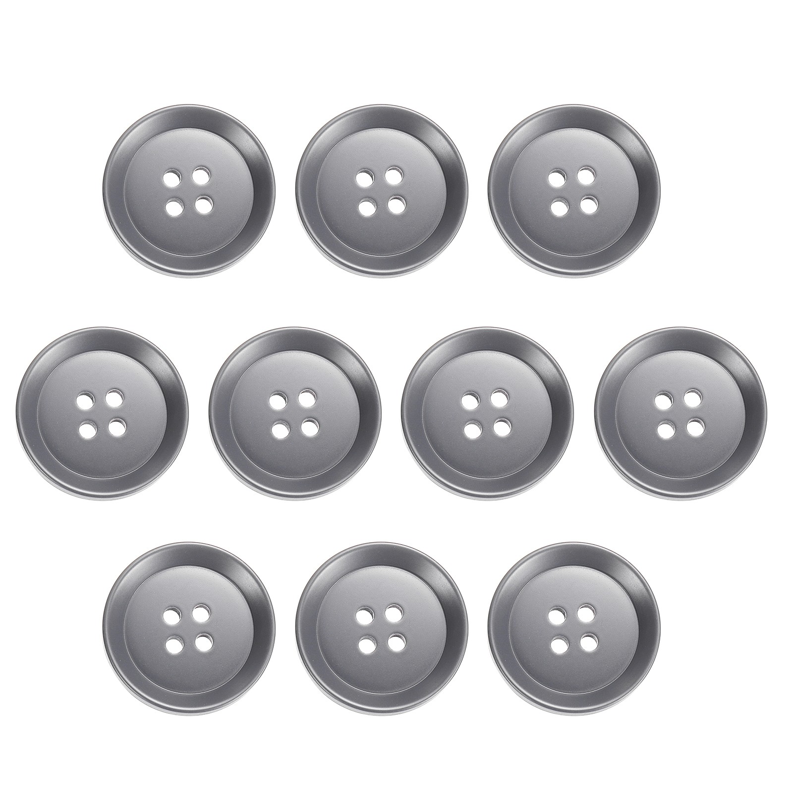 12pcs Sewing Button 30m 4 Holes Resin Round Craft Buttons Grey
