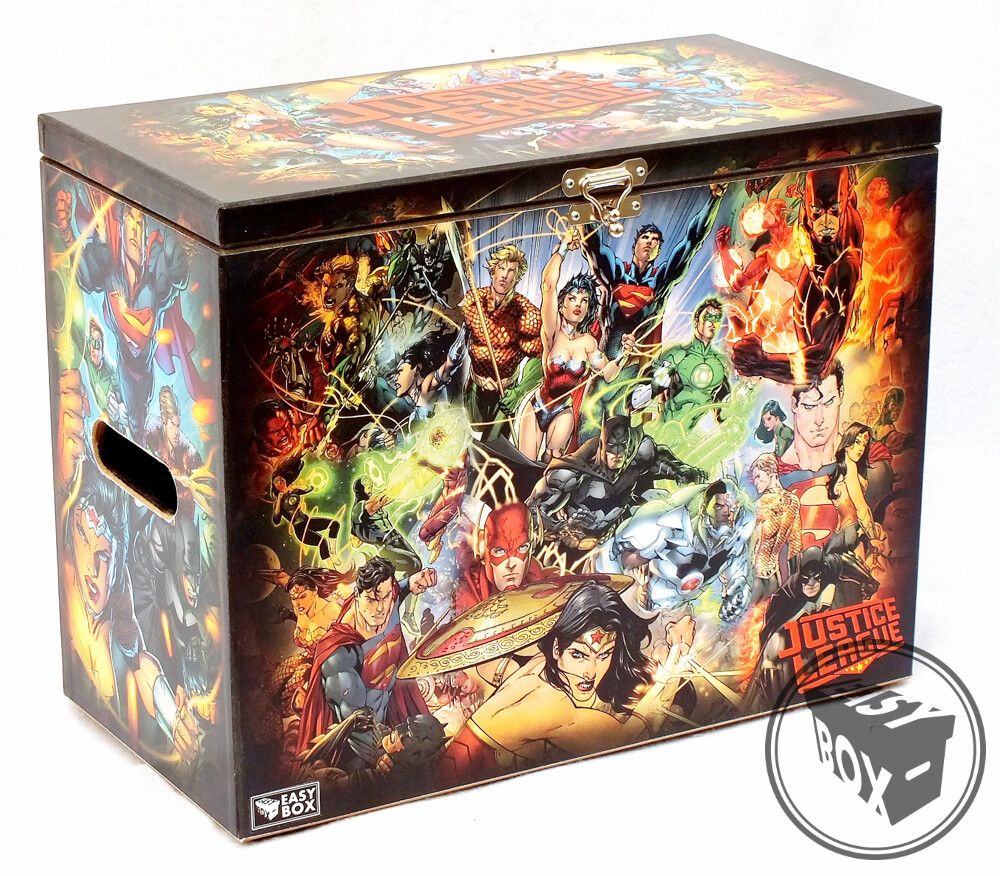 Justice League - Large Comic Book Hard Box Chest MDF