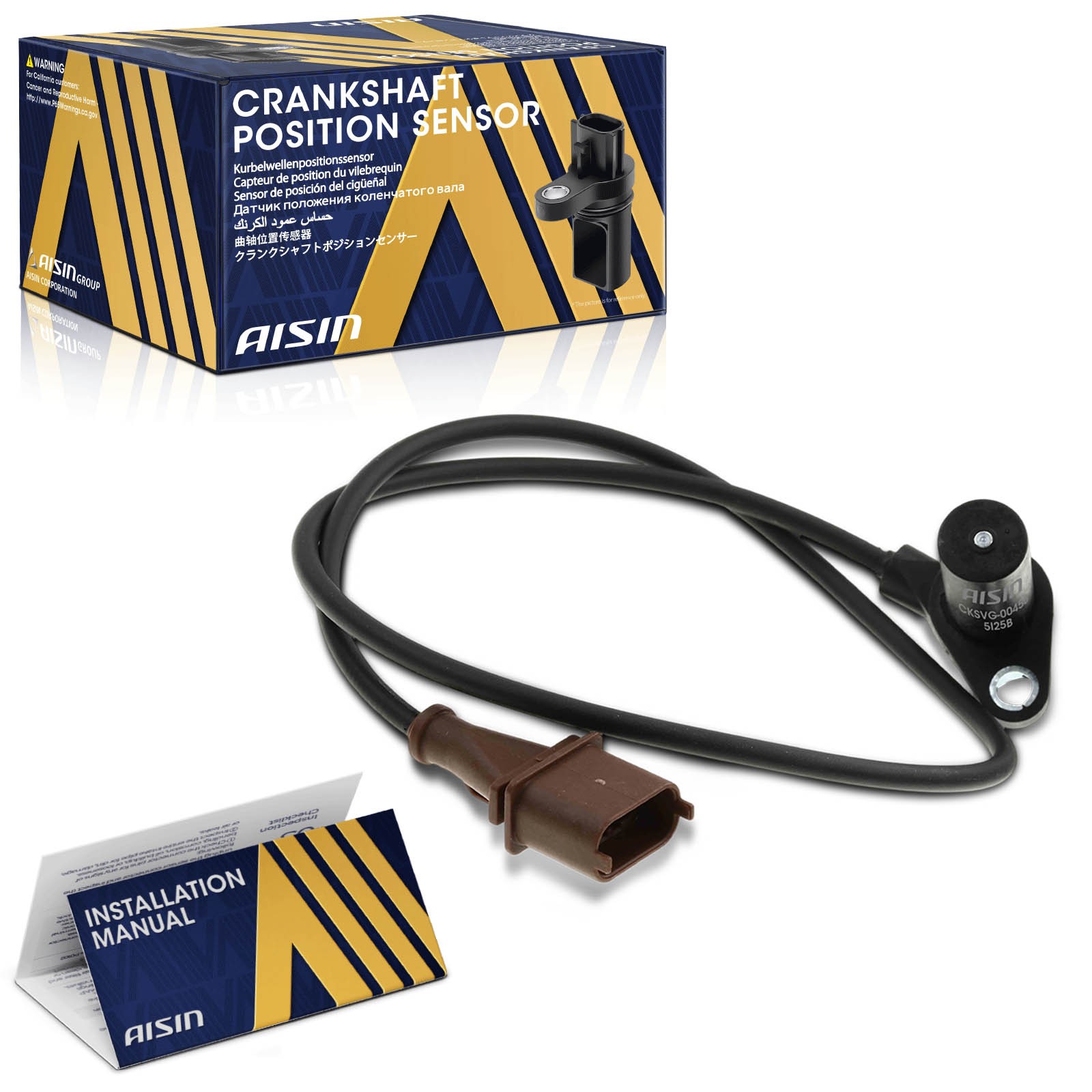 AISIN Crankshaft Position Sensor for Porsche Cayenne 2003-2006 2008 V8 4.5L 4.8L