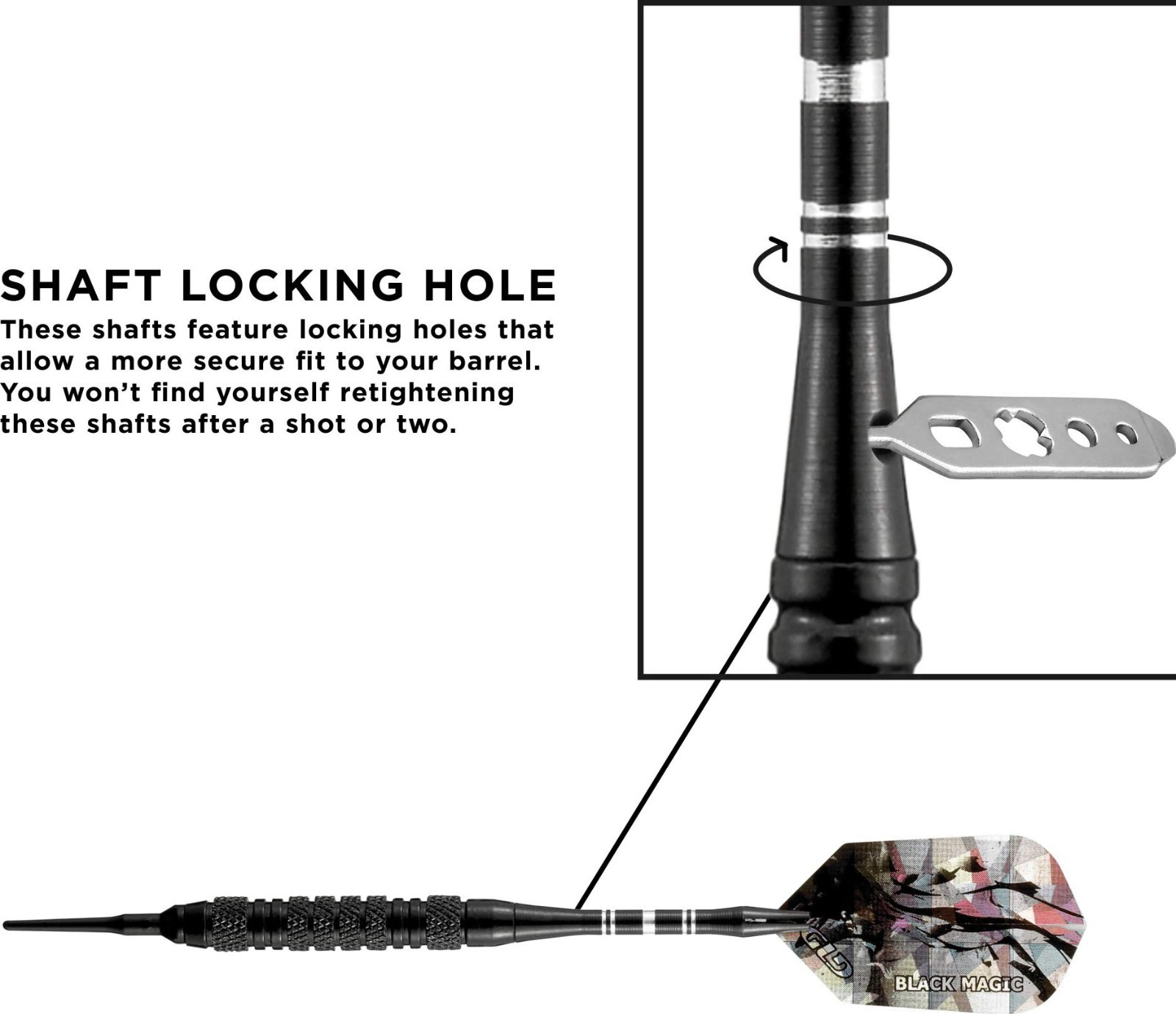 Soft Tip Darts 18g - Viper Black Magic Style, Precision Flight, Durable Design
