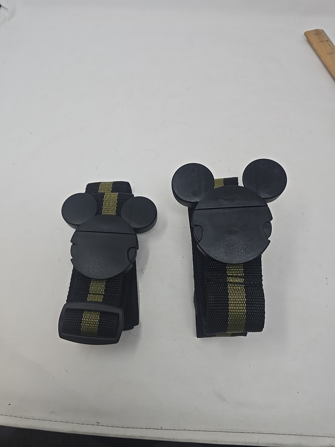 Disney Mickey Mouse Green Luggage Straps Travel Security Set 2 Buckle