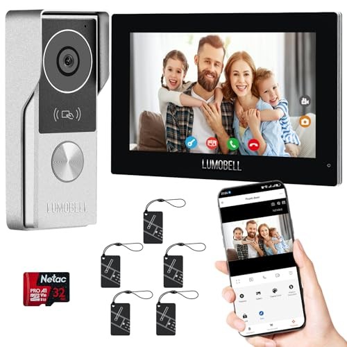 Wired Video Doorbell 7" Intercom 1080P Night Vision