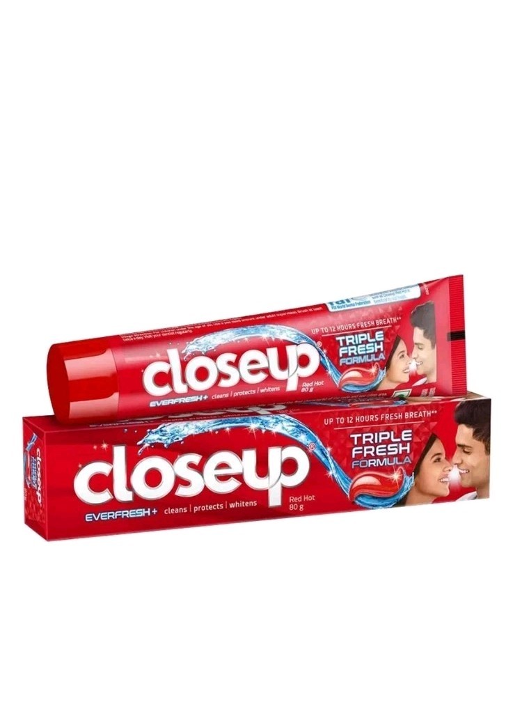 Closeup Everyfresh Red Hot Toothpaste Triple Fresh Formula 150g Each (Pack Of 6)