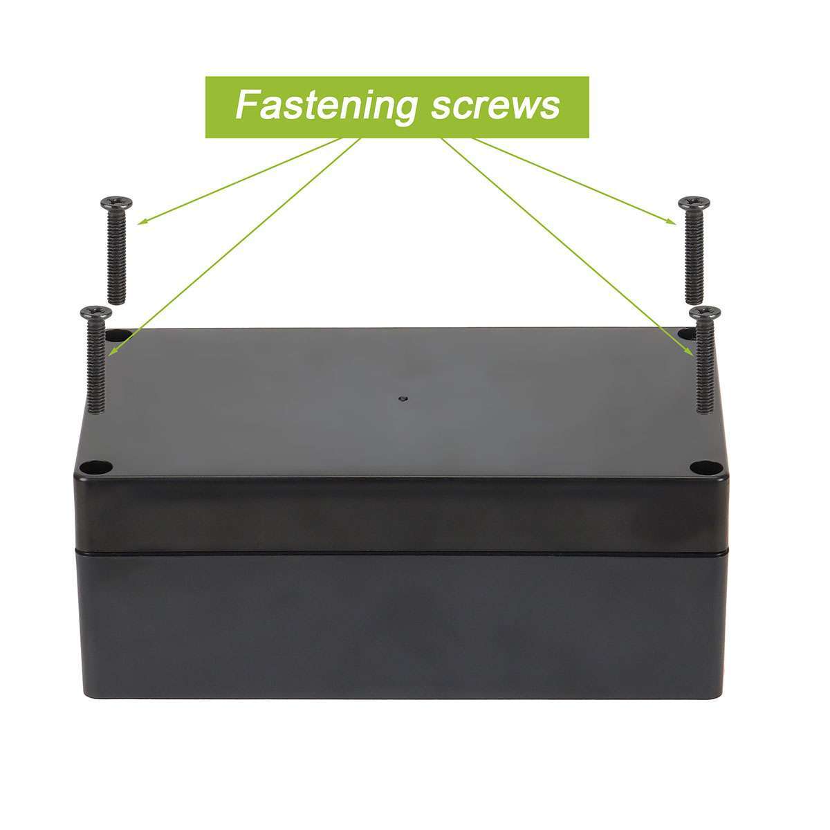 Black Plastic Waterproof Project Enclosure Electrical Junction Box Dustproof DIY