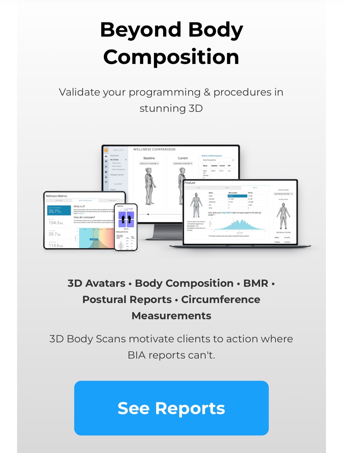 White Fit 3D Pro Body Scanner