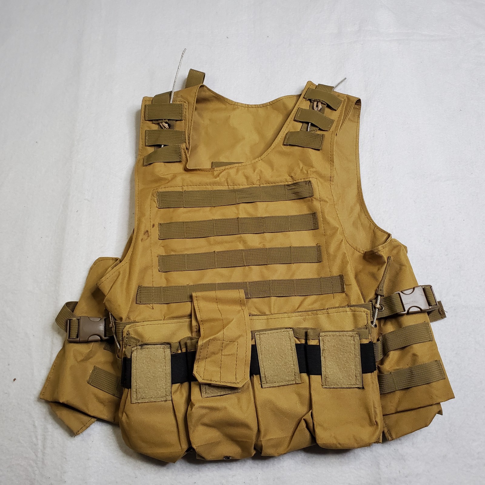 Tactical Vest Adjustable One Size Fits Most Tan See Description
