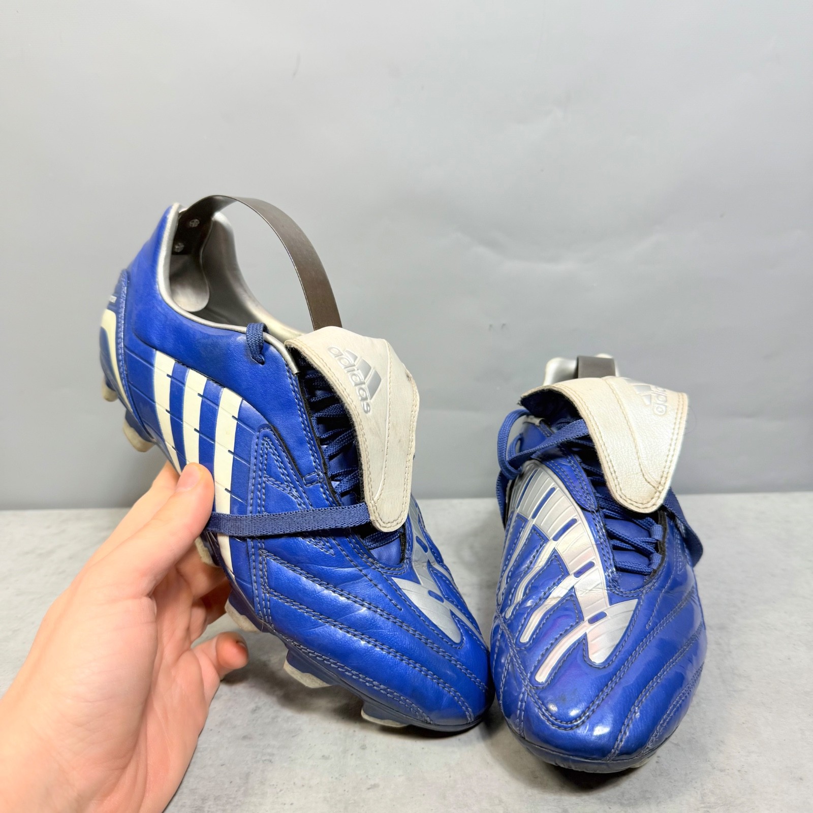 ADIDAS PREDATOR TRAXION TRX FG FOOTBALL BOOTS CLEATS G02258 BLUE US 7.5 2009