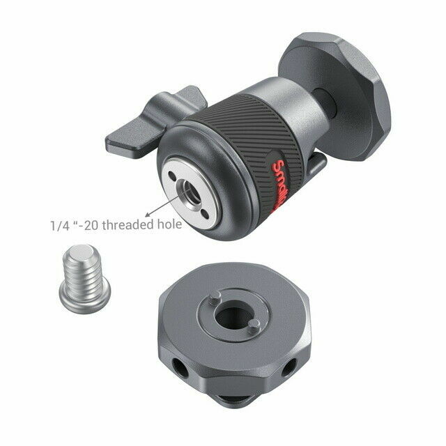SmallRig Mini 360° Panning Ball Head with Removable Cold Shoe Mount（2 Pack -2948