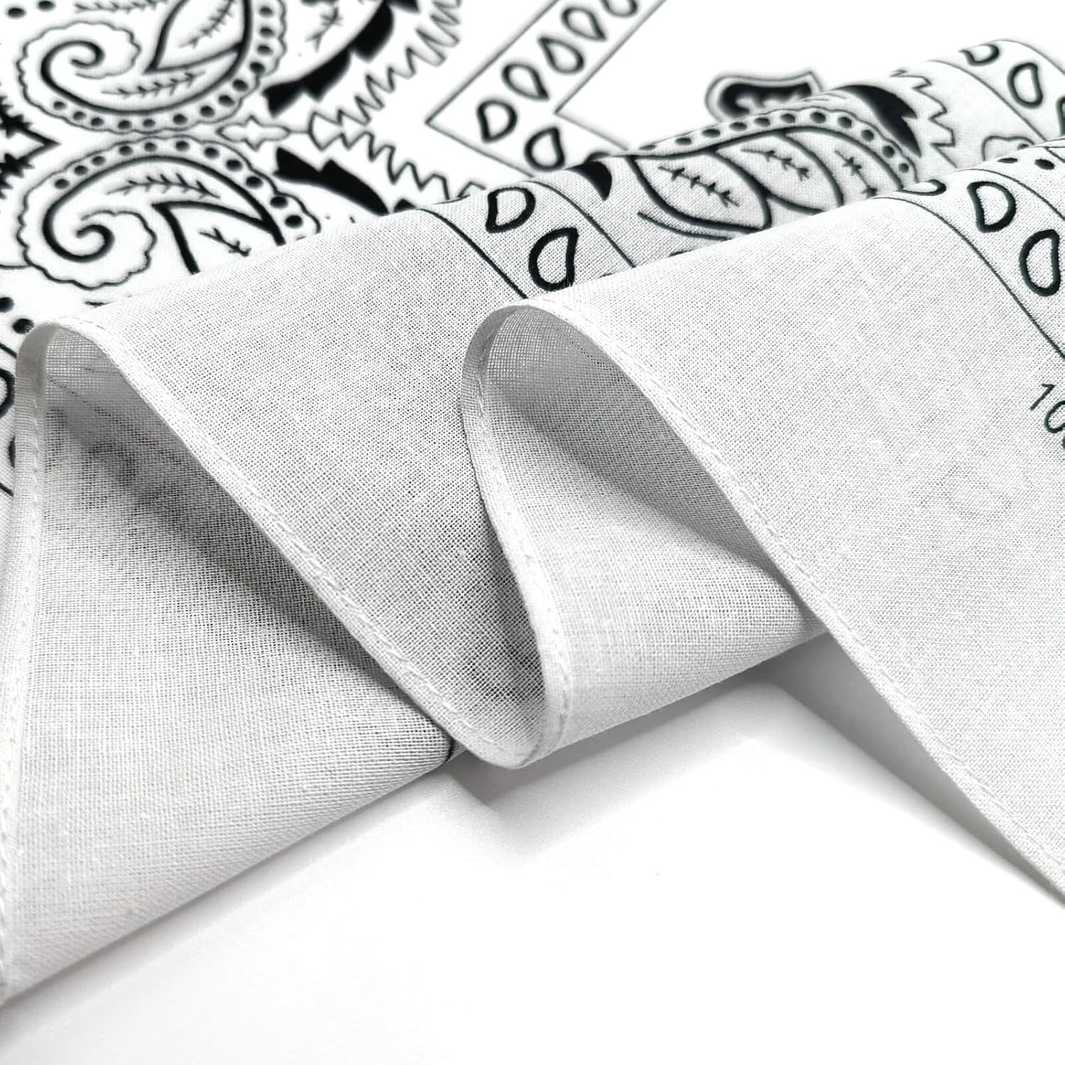 4 Pack 100% Cotton Bandanas 22x22 inches - Multi-Purpose Square Scarfs for Men &