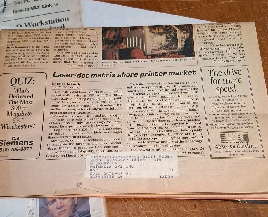 VINTAGE 1987 COMPUTER TECHNOLOGY REVIEW TECHNOLOGY MANAGEMENT NEWSMONTHLY