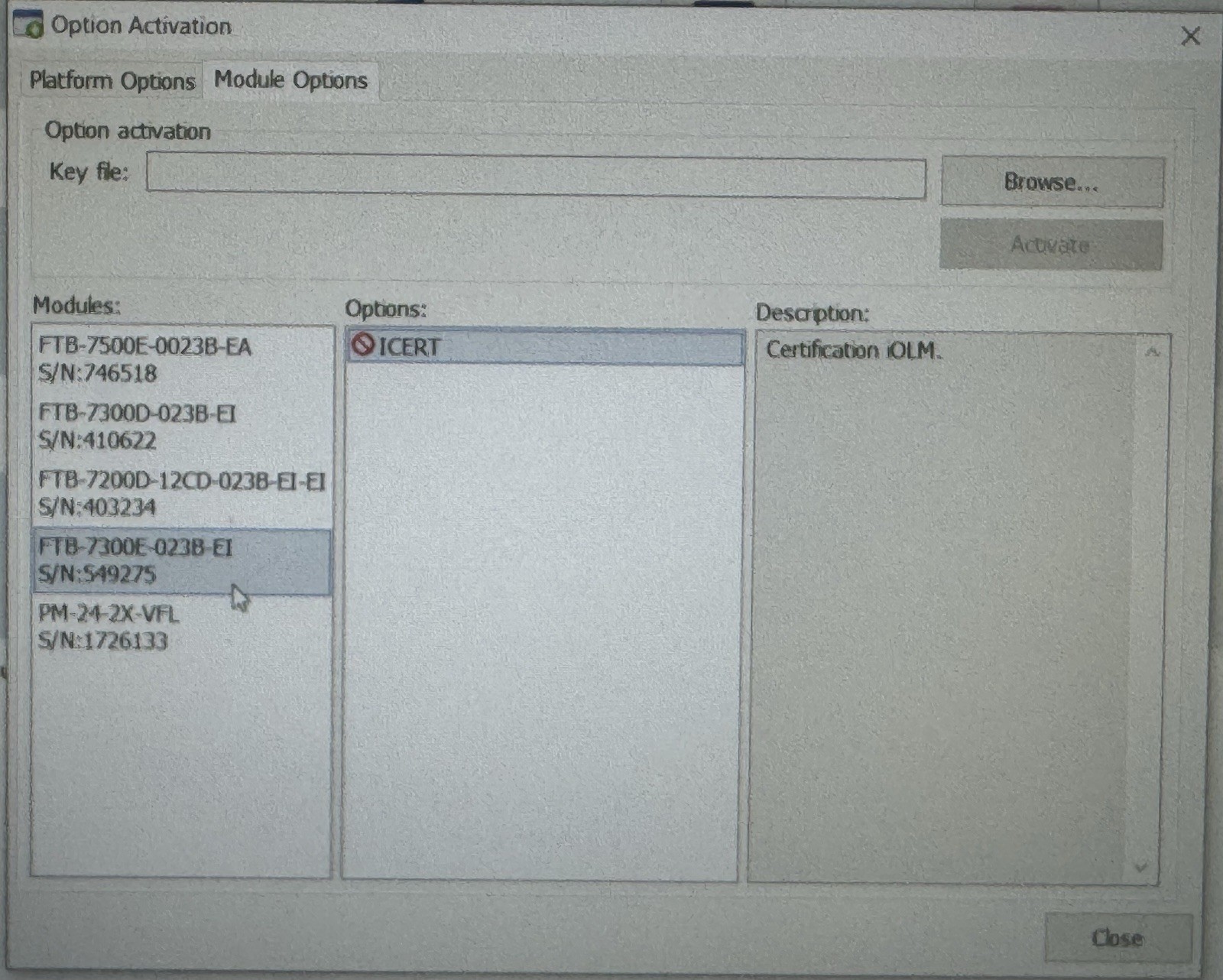 Exfo FTB-7300E 1310/1550 OTDR