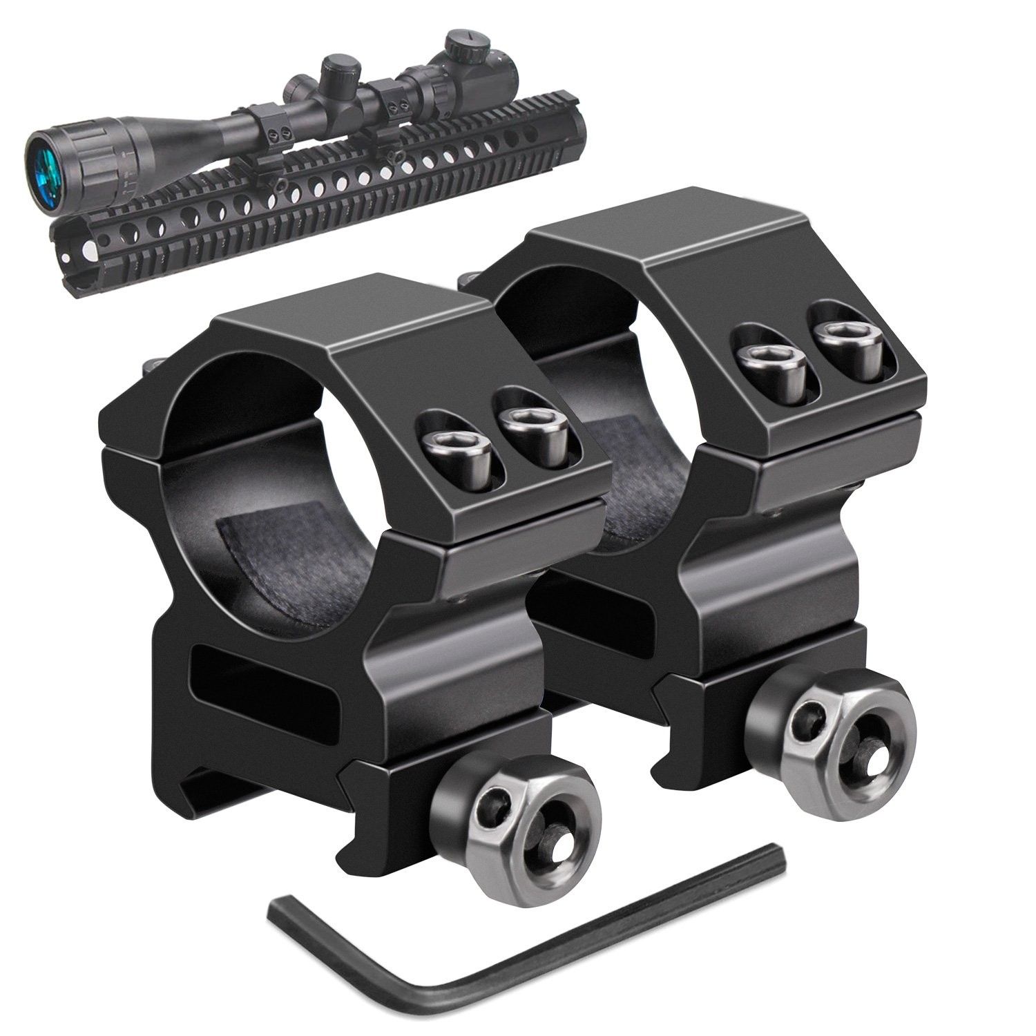 Modkin Rifle Scope Rings, Medium Profile Mounts for Picatinny Rail (1...