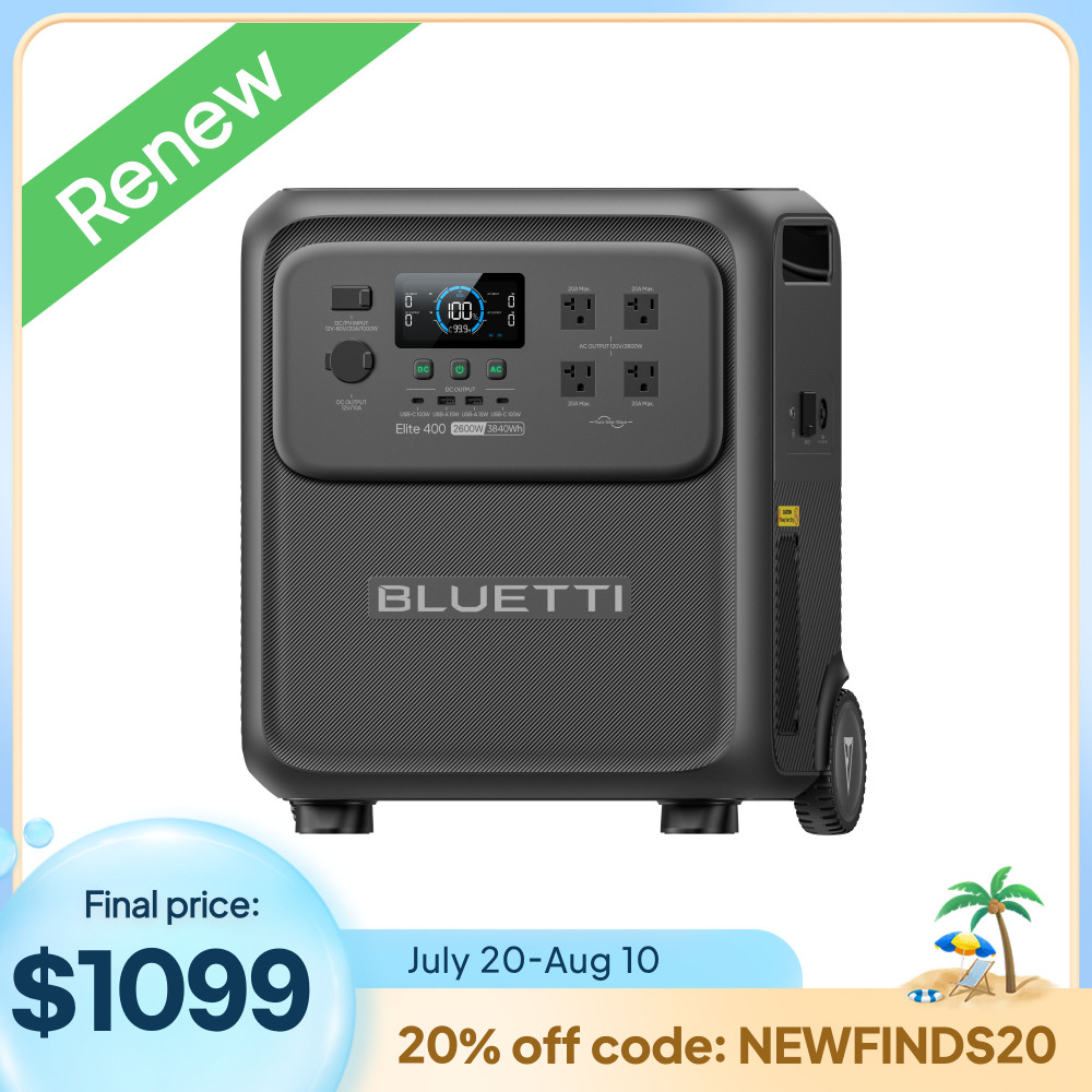 BLUETTI Elite 400 3840Wh 2600W Portable Power Station for Outdoor Camping Renew