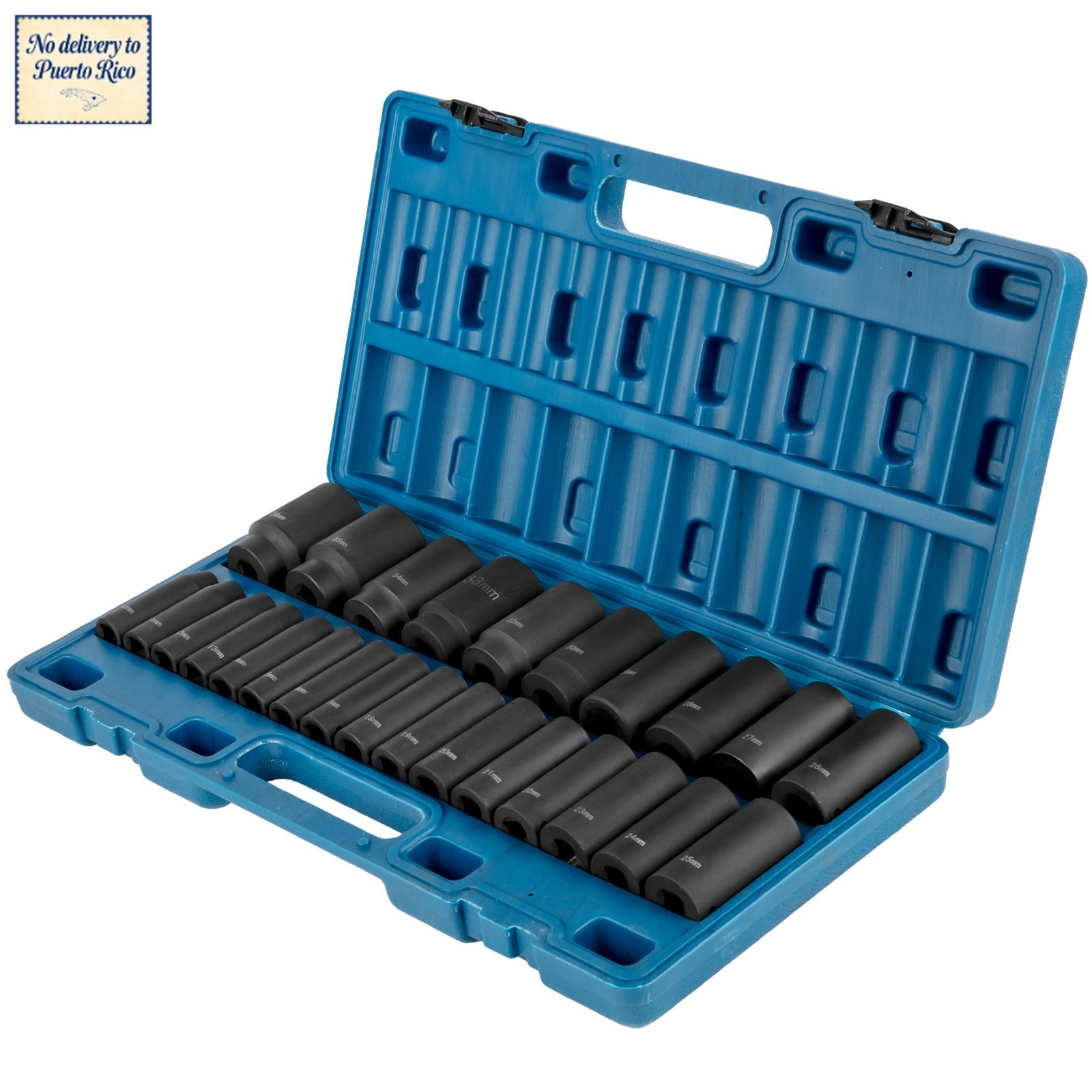 Impact Socket Set 1/2" 26PCS Impact Sockets, Deep Socket Assortment