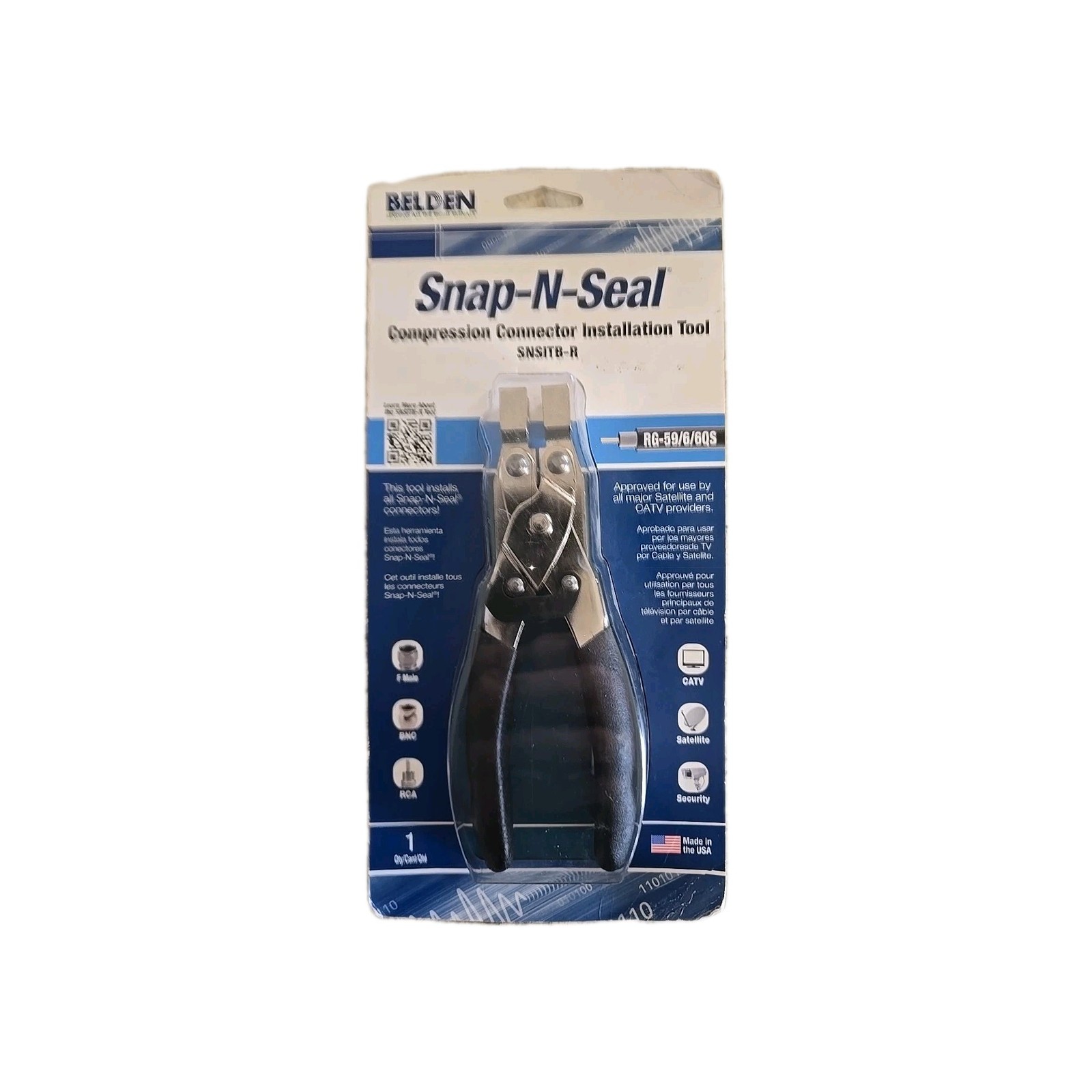 NEW Belden Snap N Seal Compression Connector Installation Tool RG59 RG6 RG6/6QS
