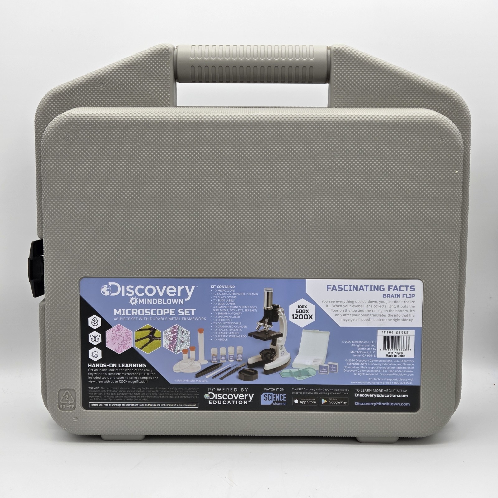 Discovery #Mindblown Microscope Set 48-Piece with Durable Metal Framework Case