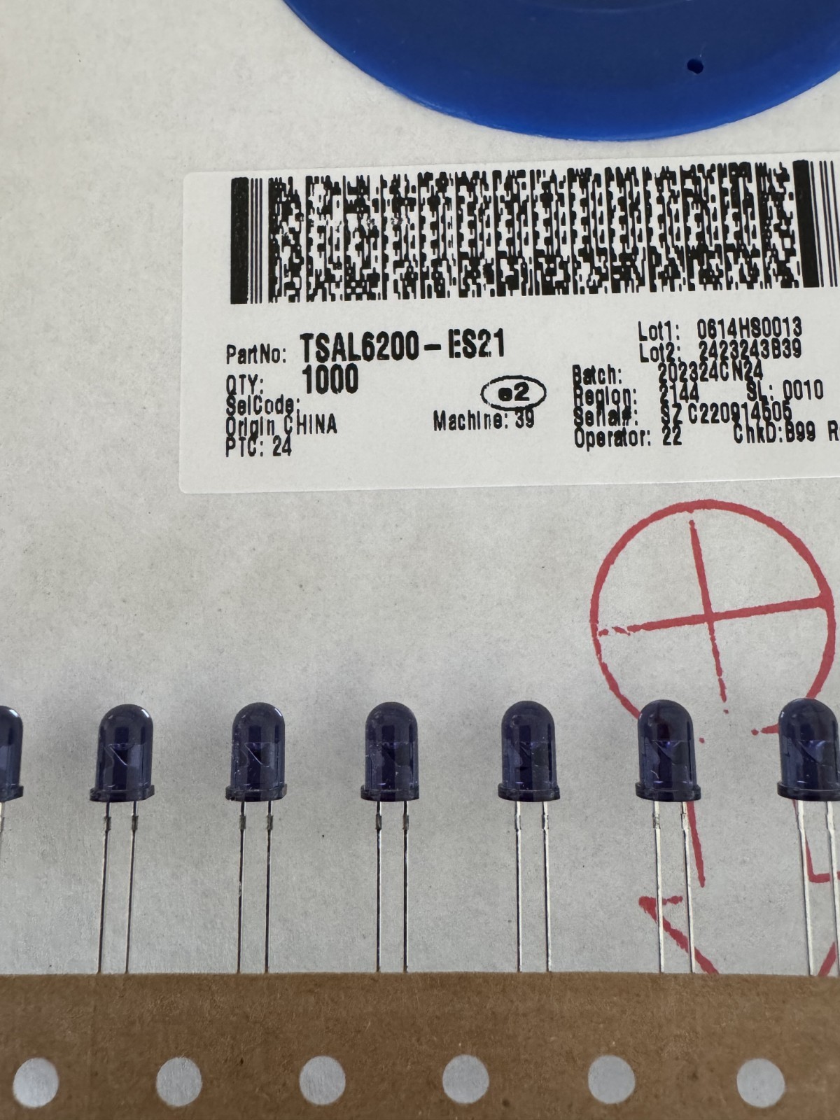 50 PCS TSAL6200 INFRARED EMITTING DIODE  940NM 5MM Match with Receiver TSOP32138