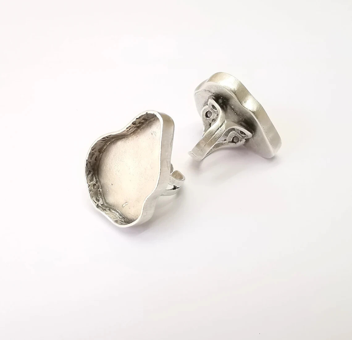 Amorphous Ring Setting Resin Ring Blank Mounting Adjustable Dried Flower Rings