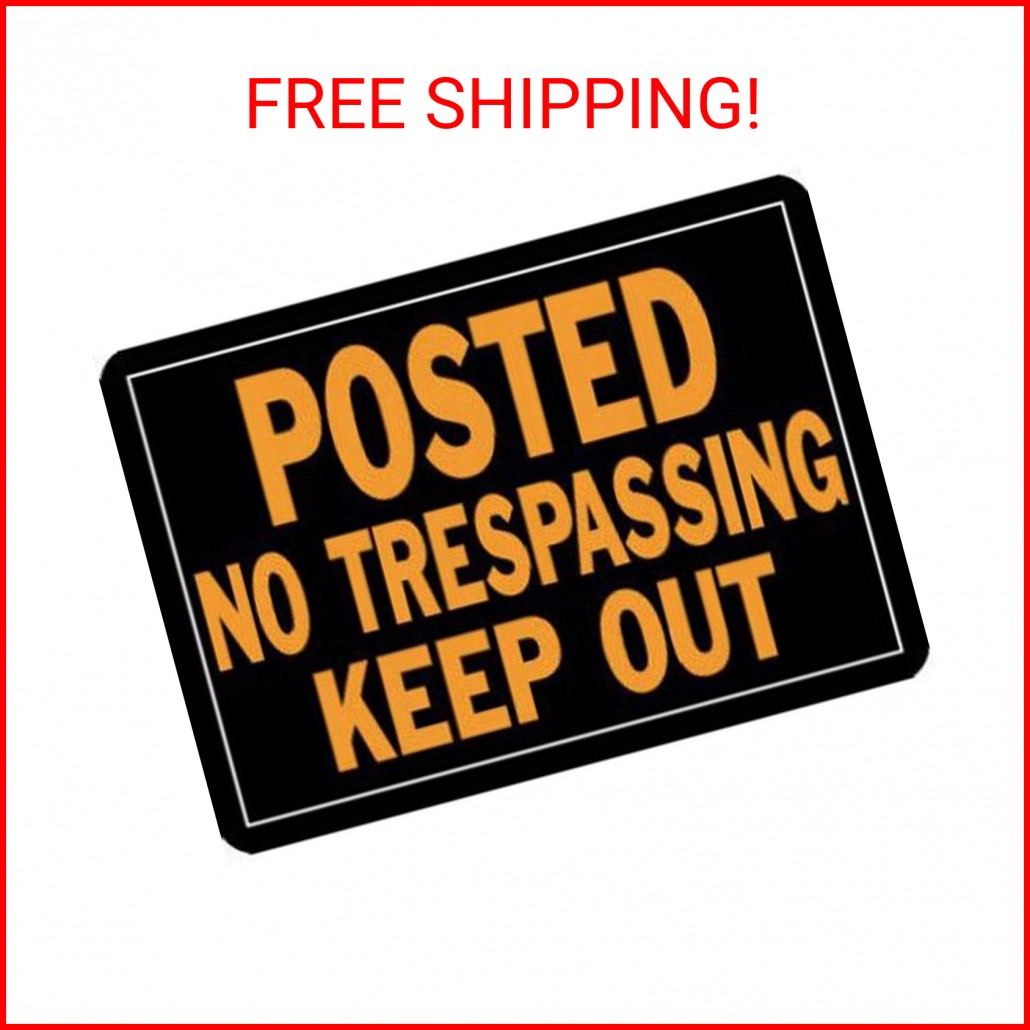 Hy-Ko Products 813 Posted No Trespassing Keep Out Aluminum Sign 9.25" x 14" Oran