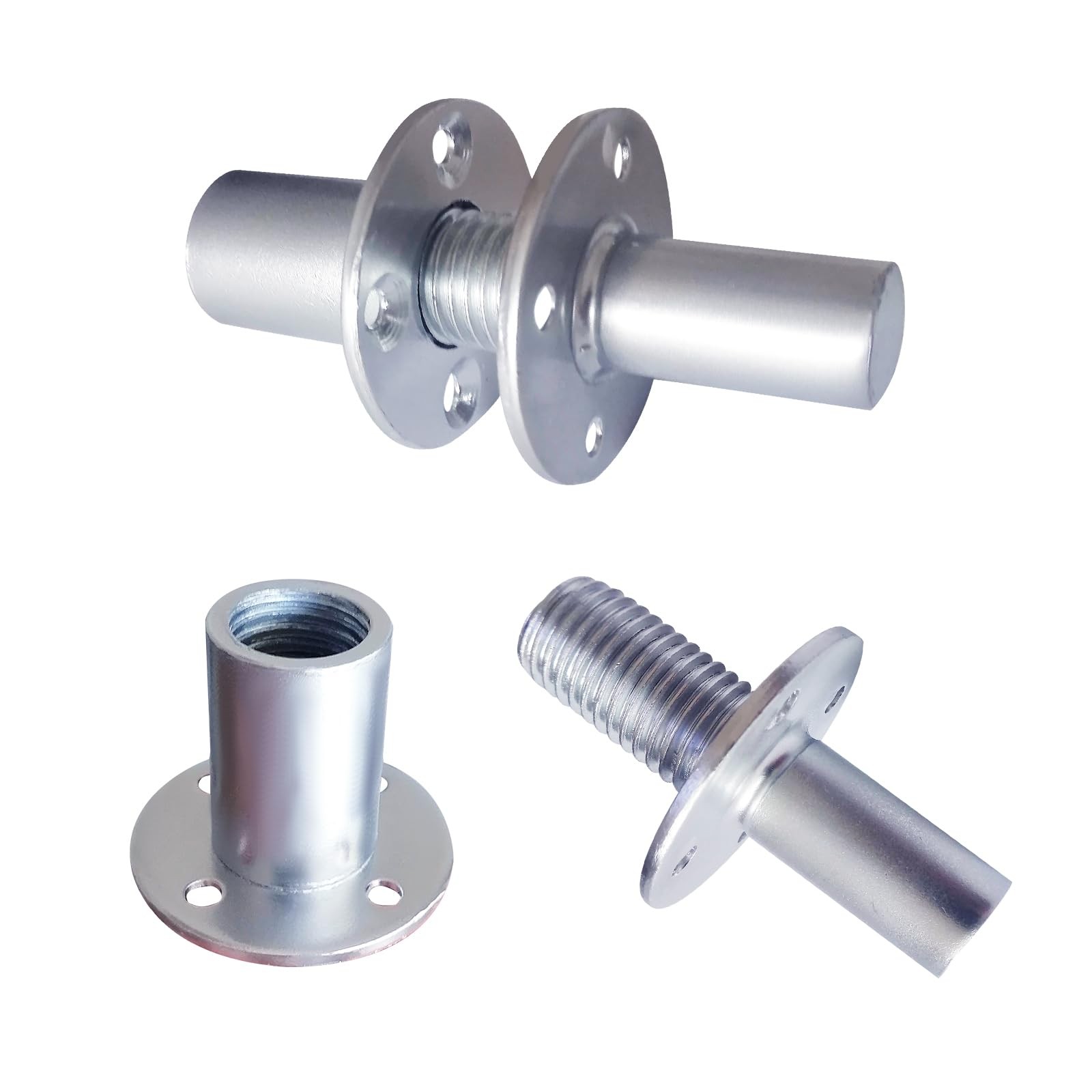 2 Sets M20 Metal Bed Post Connector T-Nut Screw-in Butt Nut Hardware Fitting