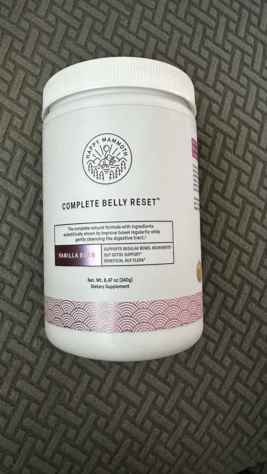 3 pack BRAND NEW SEALED Happy Mammoth Complete Belly Reset Vanilla Bean