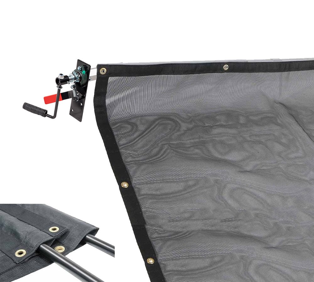 DTR DUMP Trailer PVC Mesh Tarp Kit w/ 5' x 12' Double Pocket PVC Mesh Tarp