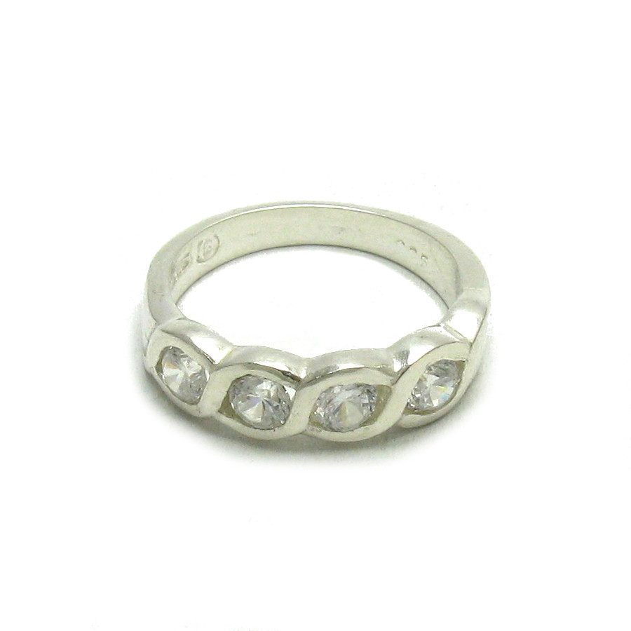 Stylish Sterling Silver Ring Stamped Solid 925 With Cubic Zirconia Handmade
