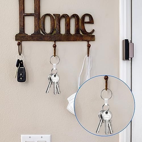 100pcs Plastic Keychain Clips - Small Clear Acrylic Keychain Connectors for