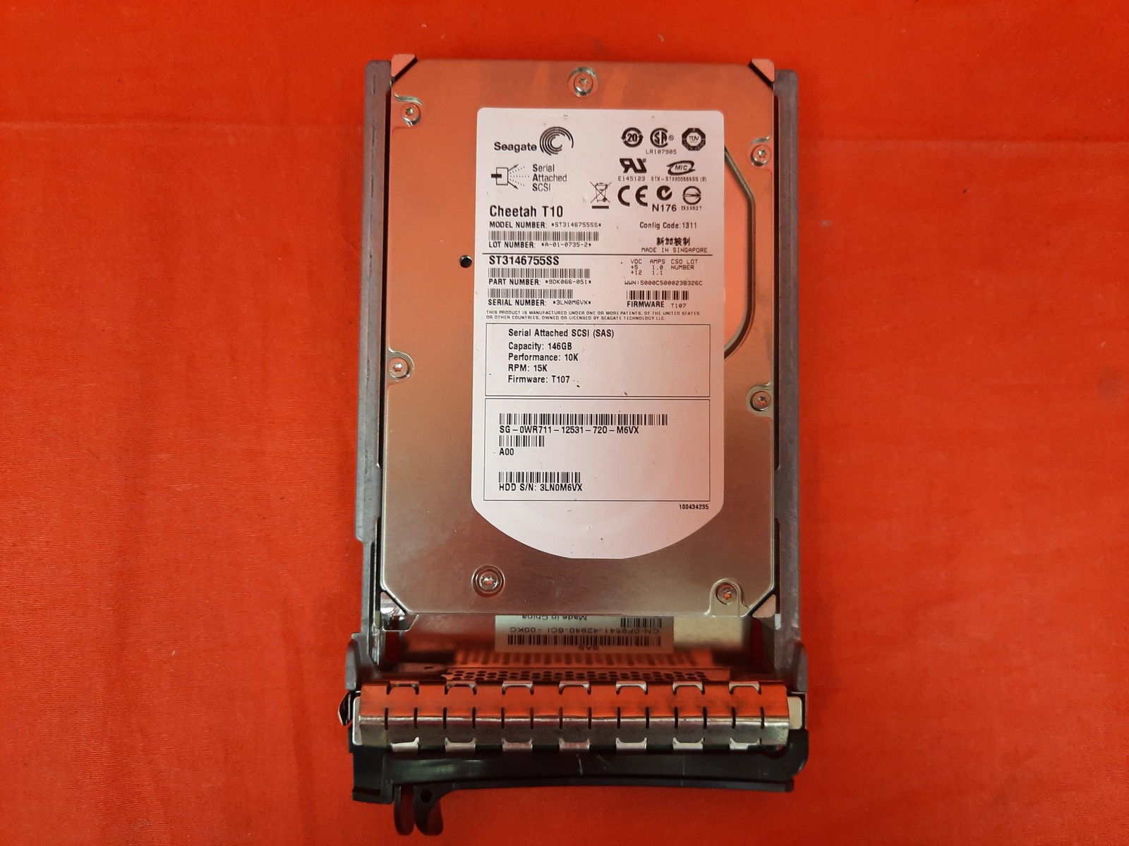 Seagate Cheetah T10 ST3146755SS 146GB 15000RPM 16MB SAS Hard Drive 8470