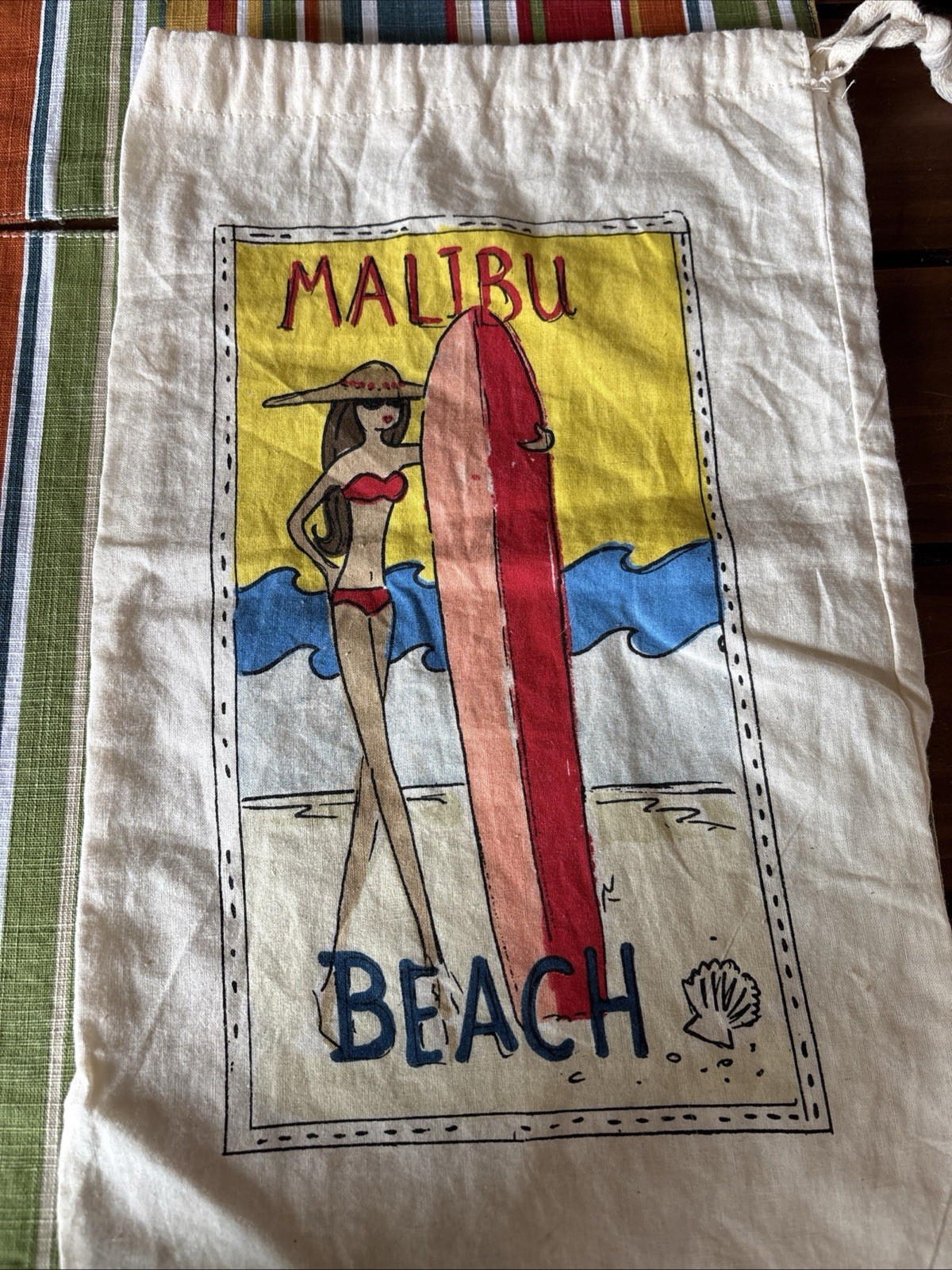 Malibu Beach Drawstring Storage Bag Dust Cover