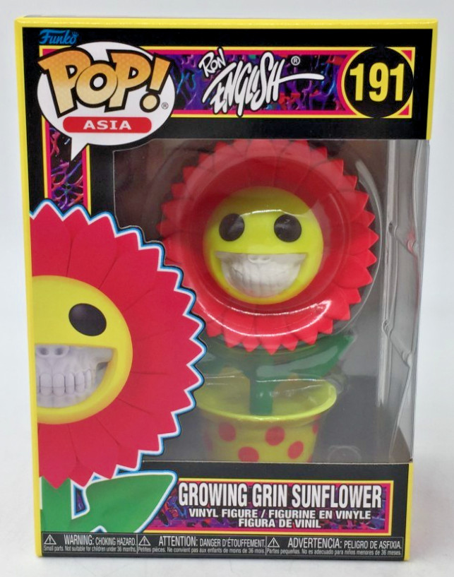 Funko Pop! ASIA Ron English Growing Grin Sunflower  #191 With Pop Protector