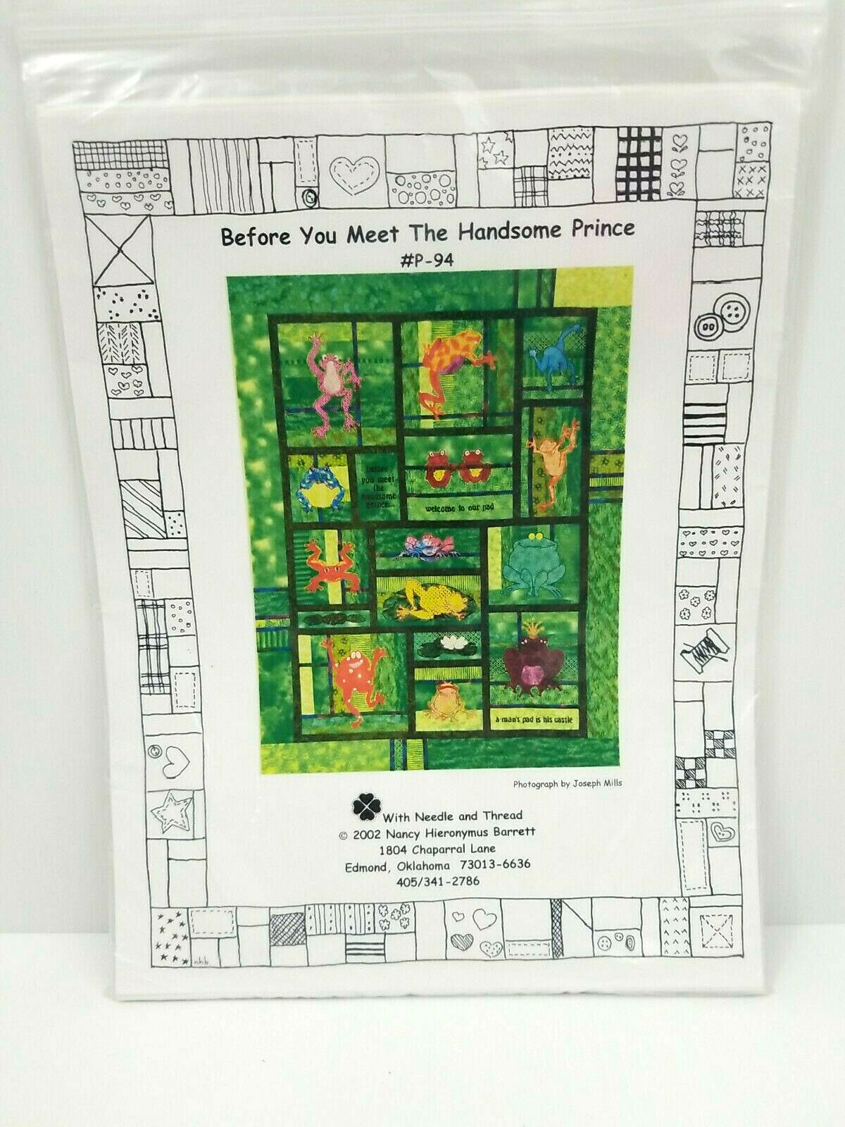 "Before you meet the handsome prince" Quilt Pattern Nancy Hieronymus Barrett