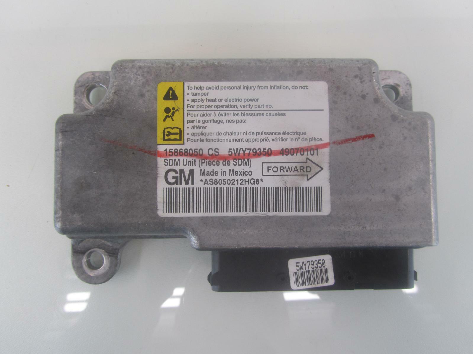 08 CHEVY COBALT Safety Restraint System Control Module Brain Box 15890411 SRS
