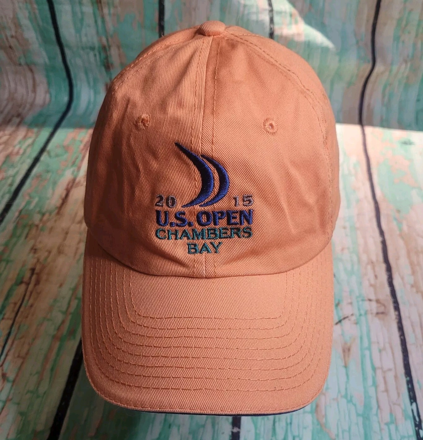 US Open Golf Hat 2015 Chambers Bay USGA Member Strapback Orange Dad Cap