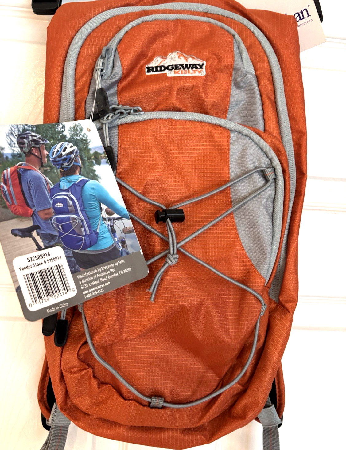 NEW Ridgeway by Kelty 15L Ultralight Hydration Backpack, Orange/Grey