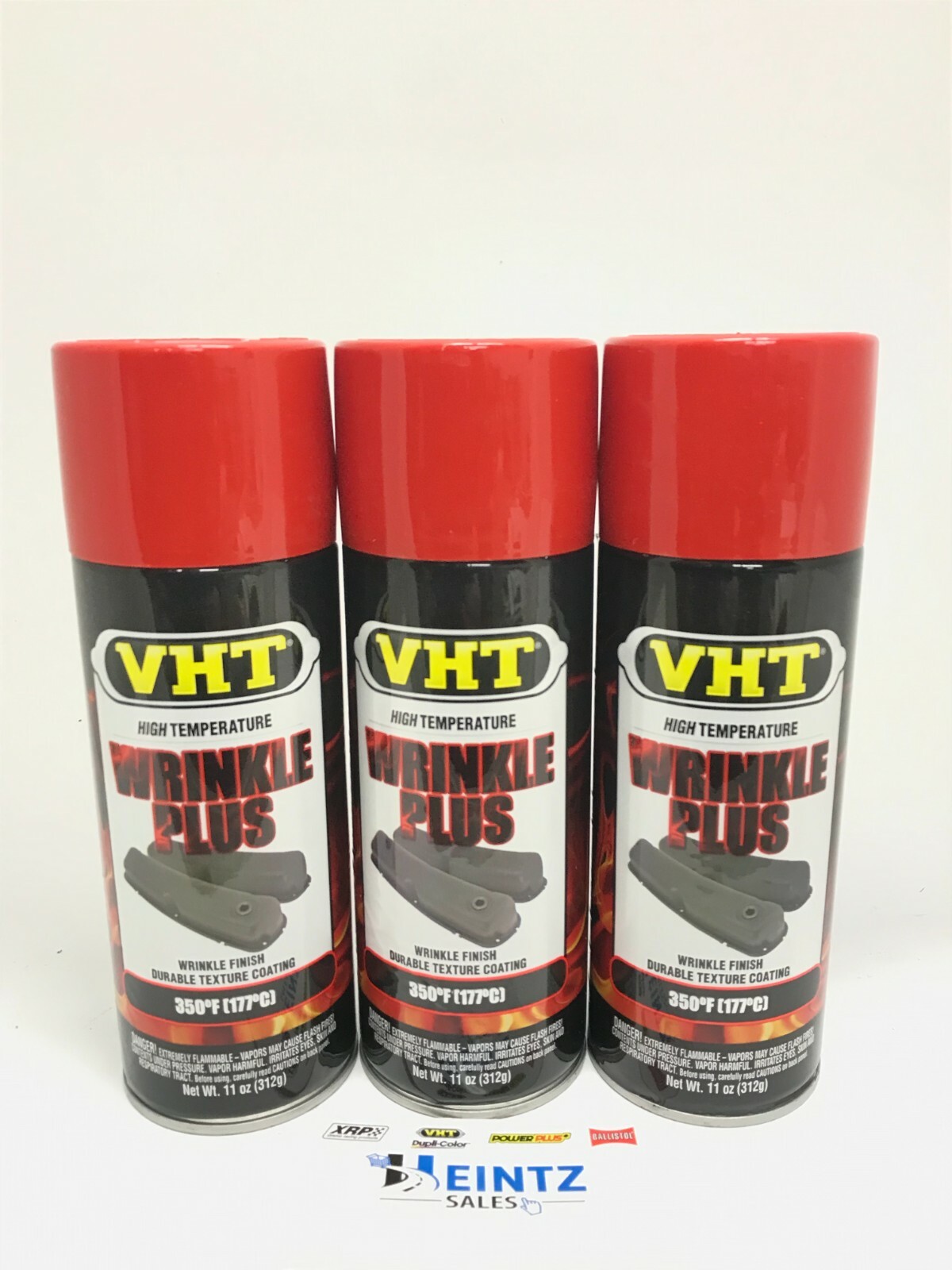 VHT SP204-3 PACK RED High Temperature Wrinkle Finish Durable Texture Coating