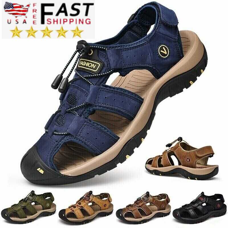 Men’s Closed-toe Hiking Fisherman Sport Summer Sandals Outdoor Beach Water Shoes