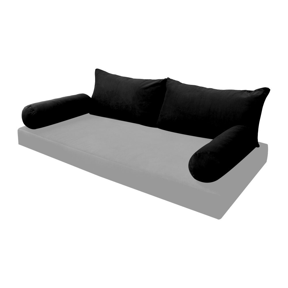 SLIPCOVER ONLY KnifeEdge Twin Style V2 Velvet Indoor Daybed Bolster Pillow AD374