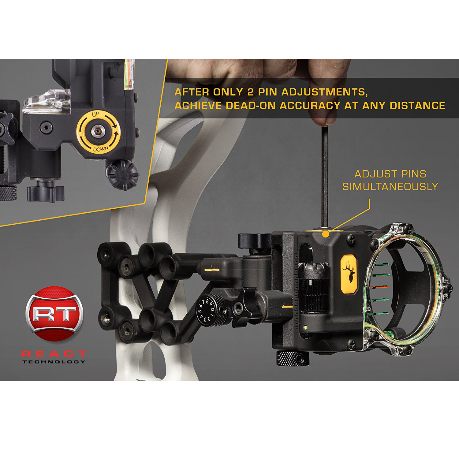 Trophy Ridge React H5 5-Pin .019 Bow Sight - Left Hand or Right Hand