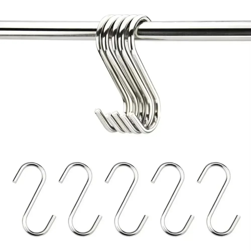 S-Shape Hook Multi-purpose Kitchen Bedroom Railing S Hanger Clasp Holder Hooks H