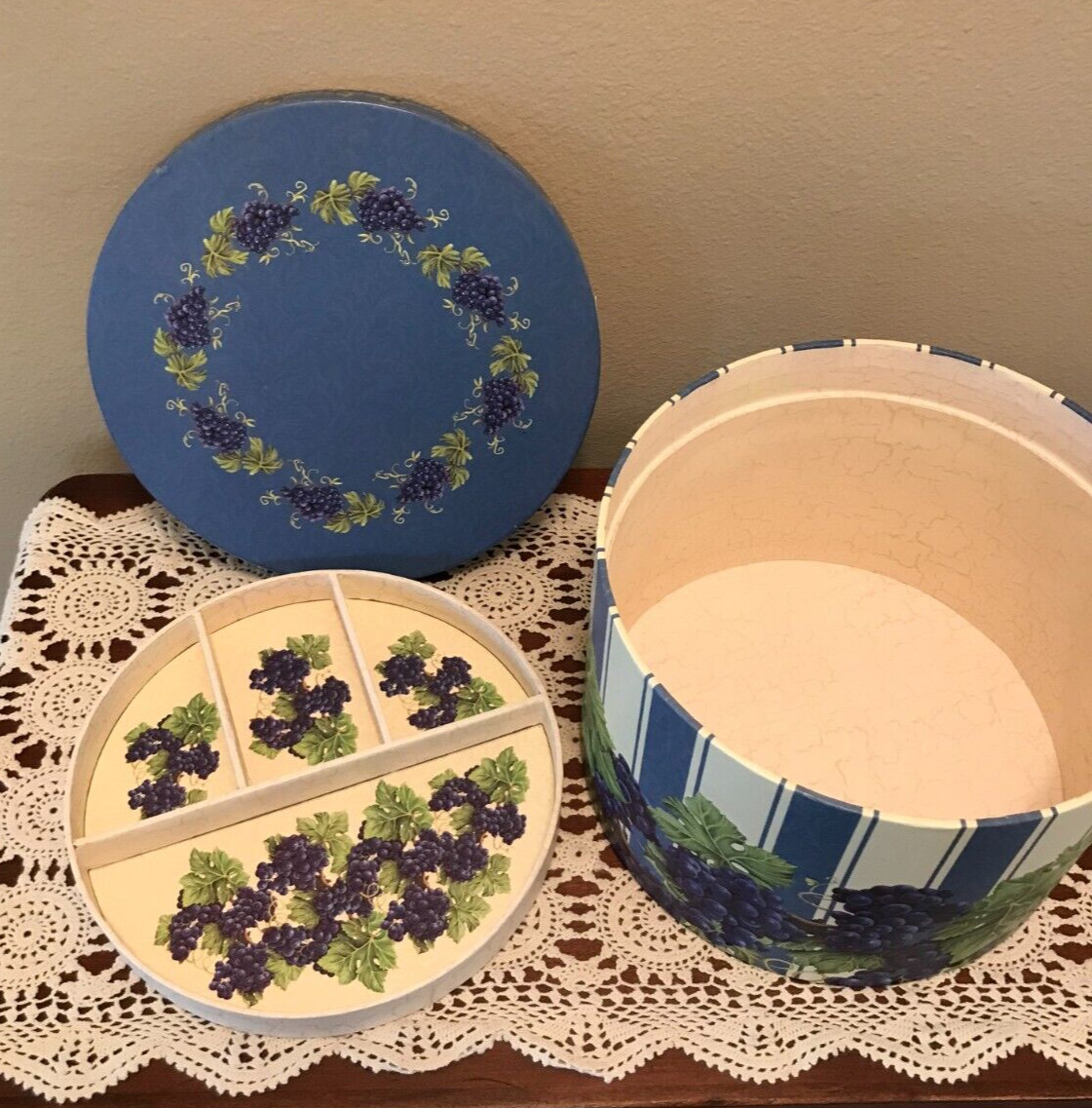Revelations Vineyard Collection Boxes Set w/Inside Trays & Lids!!