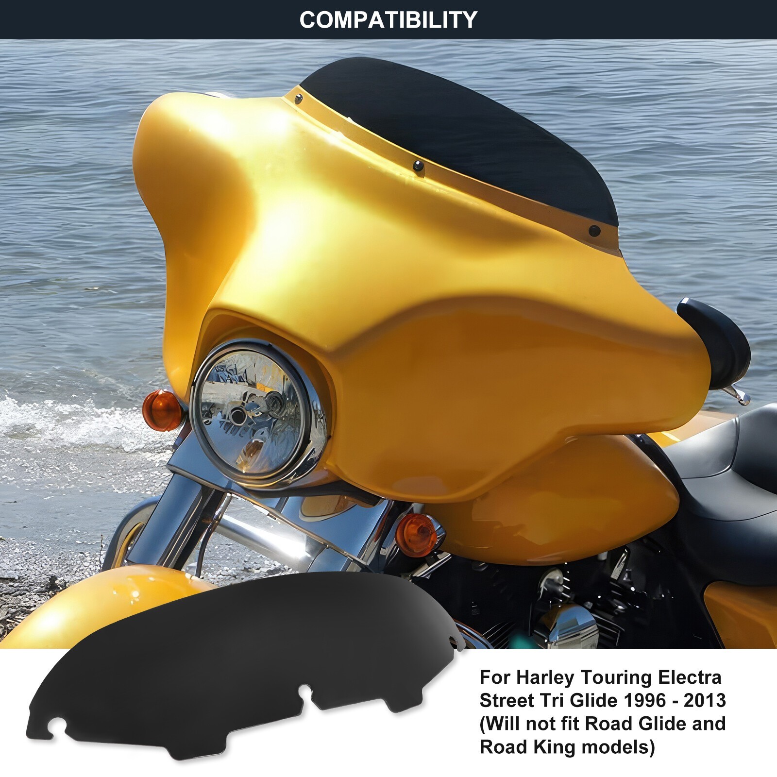 4.5" Windshield-Windscreen For Harley Electra Glide Classic FLHTC FLHTCU 1996-13