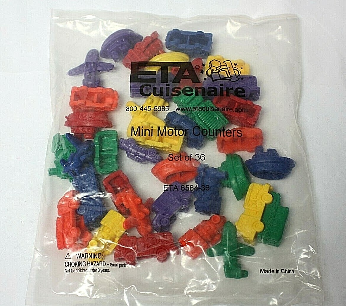 ETA Cuisenaire - Hand2Mind 36 Count Mini Motor Counters 6564-36 ~ NEW SEALED