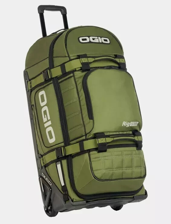 OGIO RIG 9800 GREEN Luggage Wheeled Gear Bag MX MOTO TRAVEL