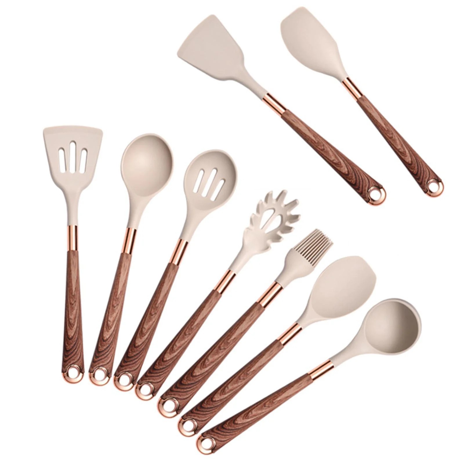 Kitchen Utensils Set, 9pcs Silic Cooking Kitchen Utensils Set Heat Resistance