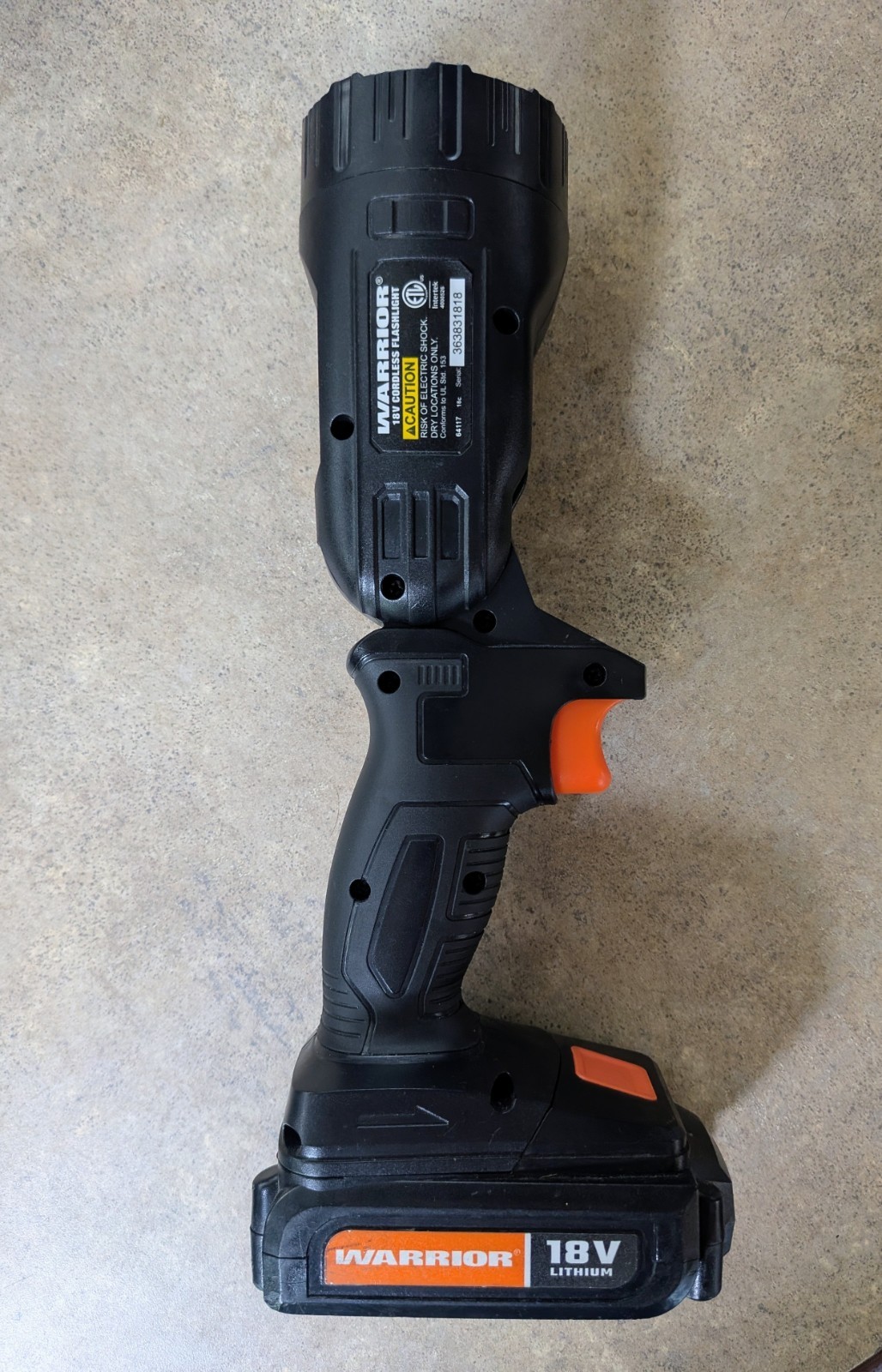 Warrior 18V Cordless Flashlight Work Light 9 LED Spotlight Item 64117 Bare Tool