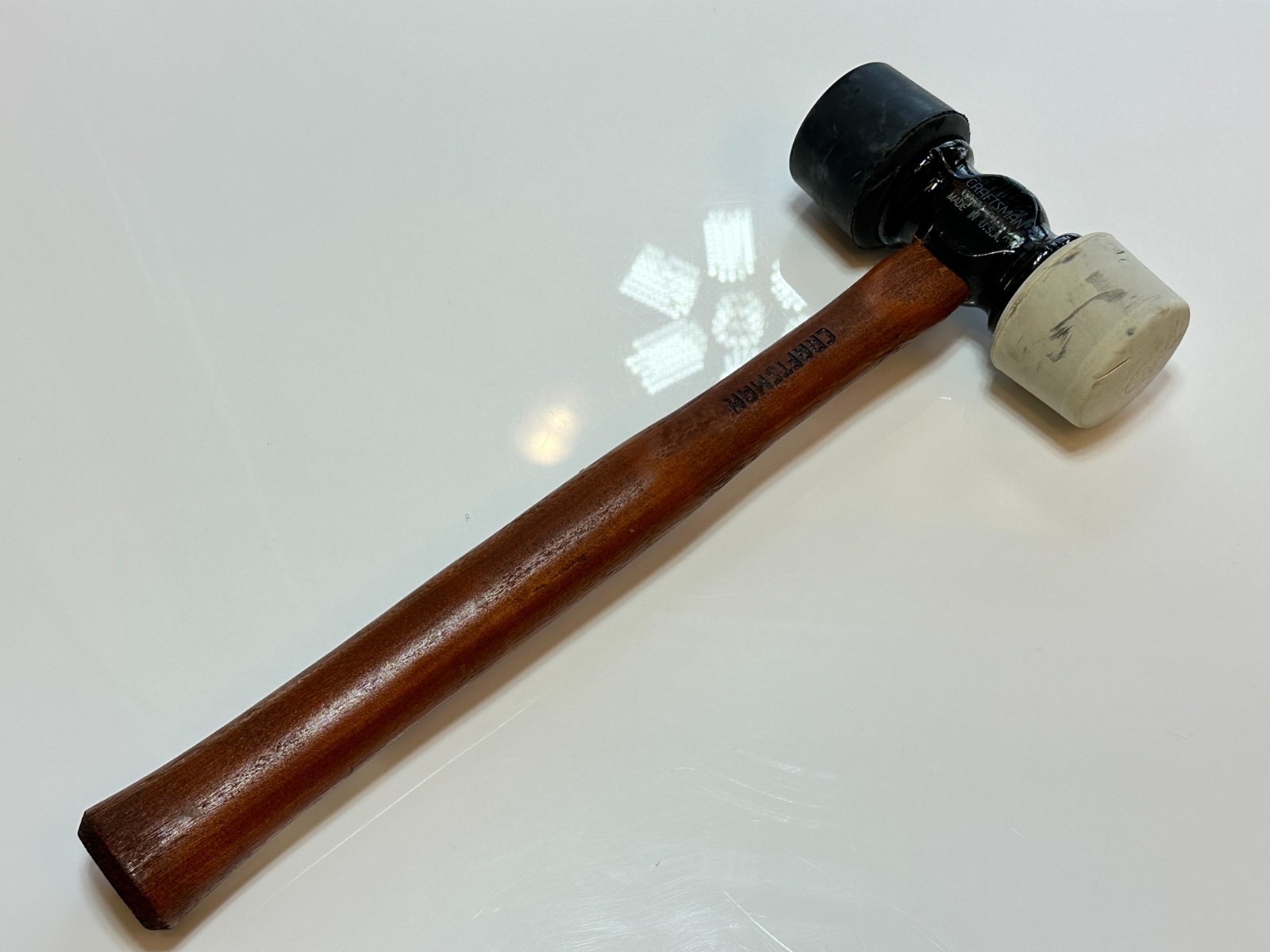 Craftsman Tools USA Rare 38304 Double Ended Rubber Soft Face Mallet Hammer