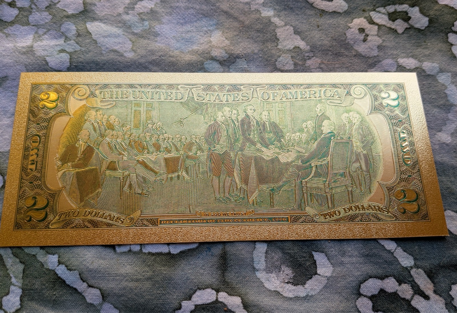 Jesus Christ John 3 16 2 Dollar 24k Gold Foil Collectible Novelty Banknote Mint