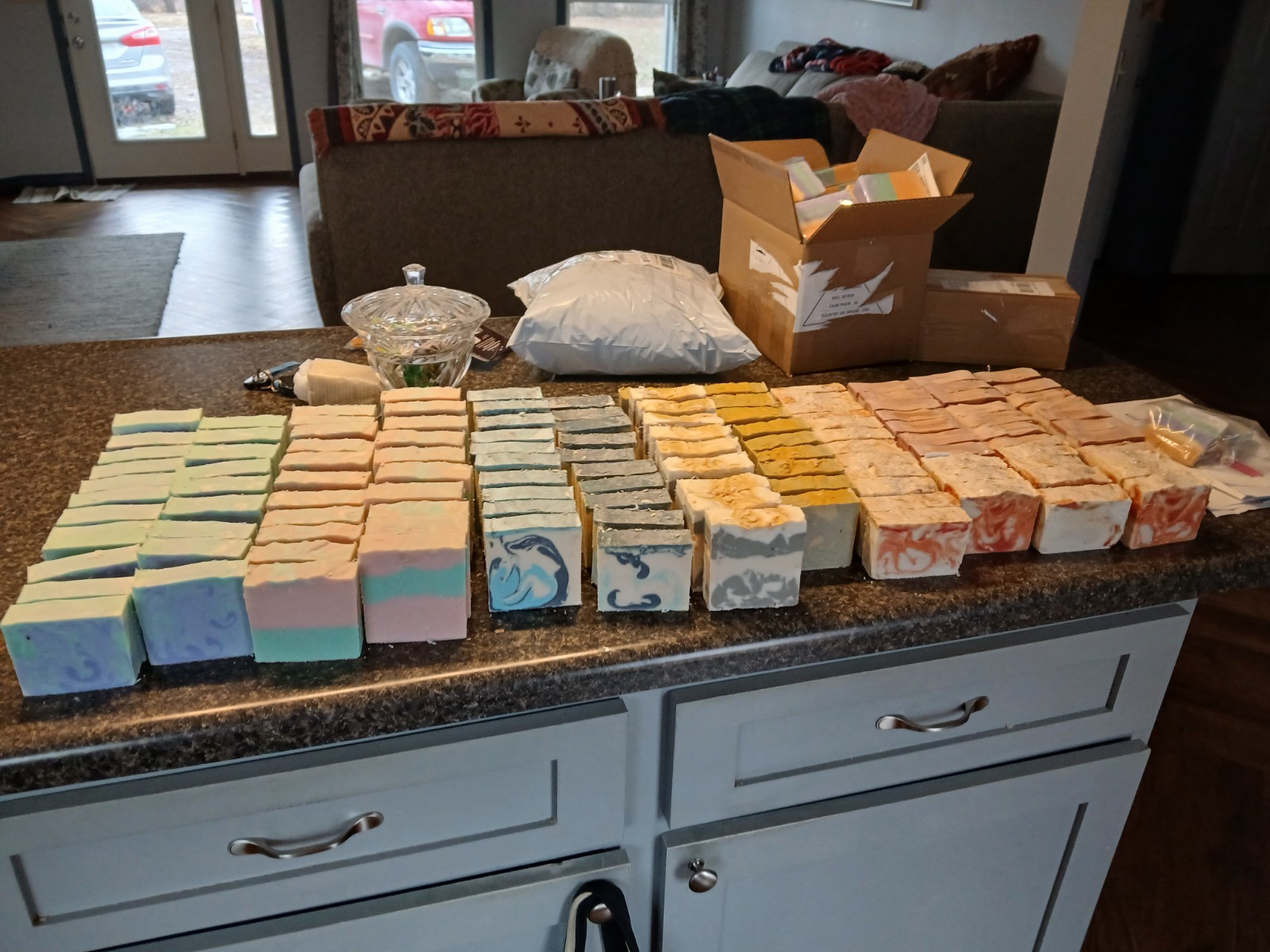 1lb Assorted Soap Sampler, men & women organic.