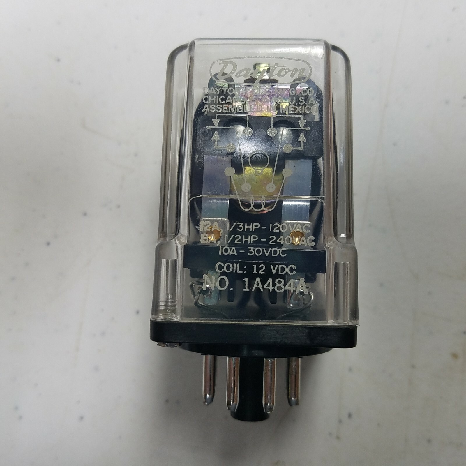 DAYTON 12VDC. PLUG-IN RELAY 1A484A
